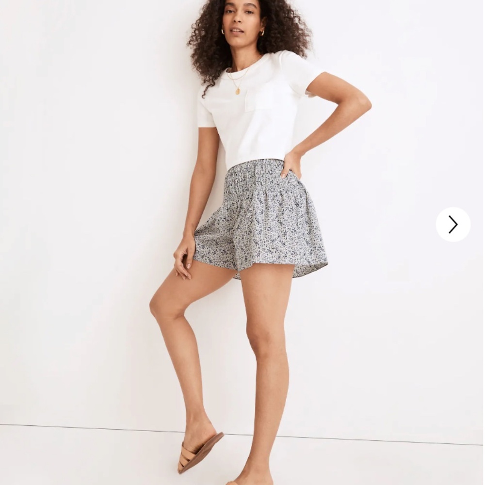 Madewell Smocked Pull-On Shorts in Florentine Floral - Picture 5 of 11